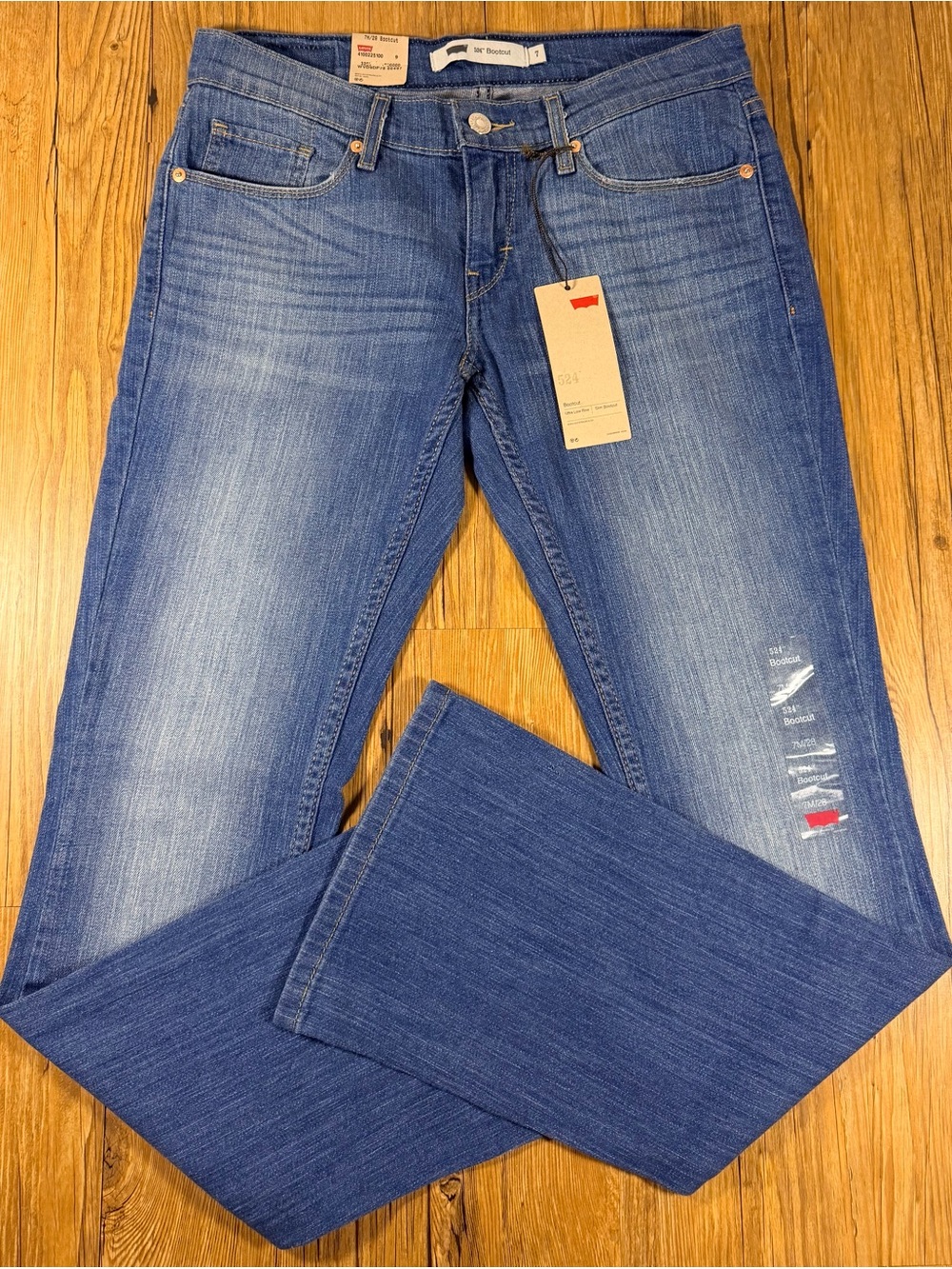 Levi’s 524 Bootcut Jeans Womens 7M 28 NWT Too Superlow Low Rise Y2K Blue